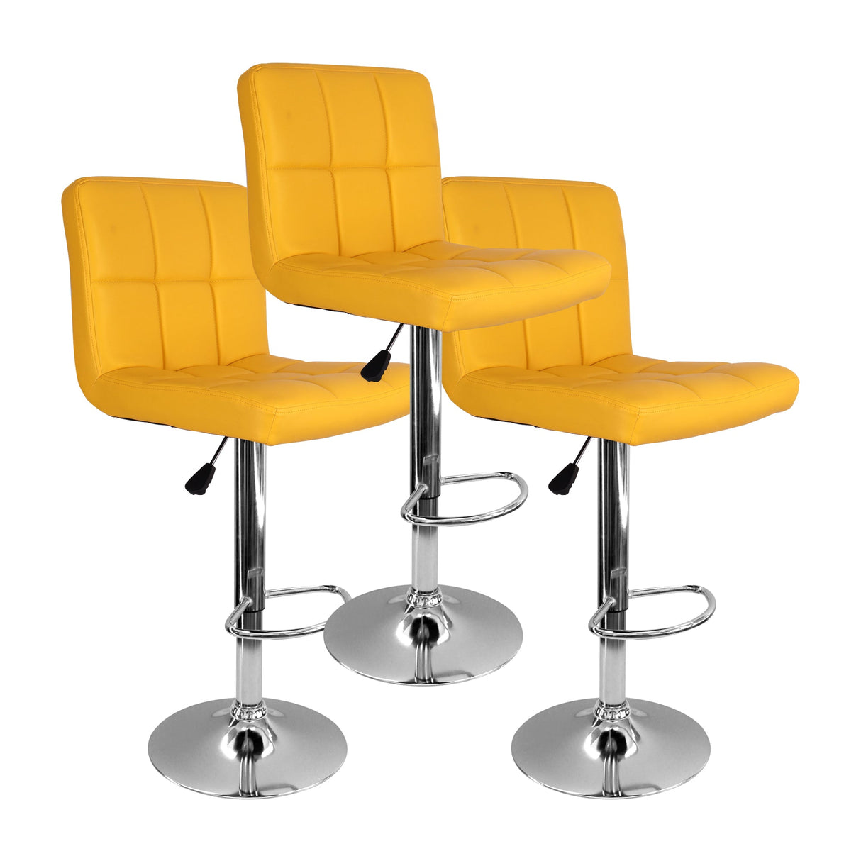 SET X 3 SILLAS CONFORT BAR AMARILLAS BOXBIT