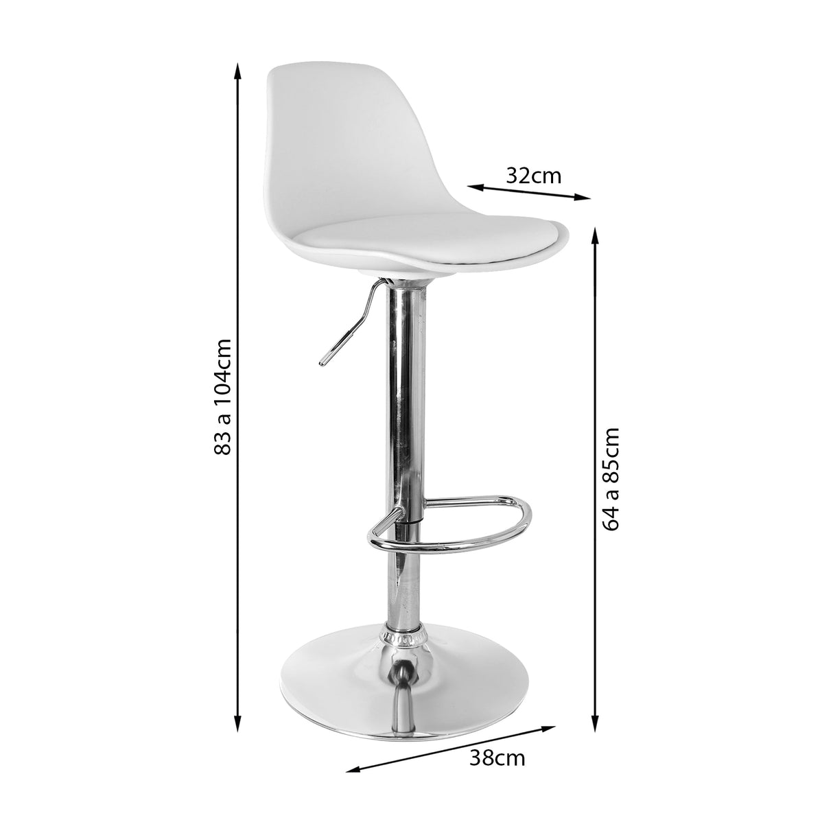 SILLA JULY BAR BLANCA BOXBIT
