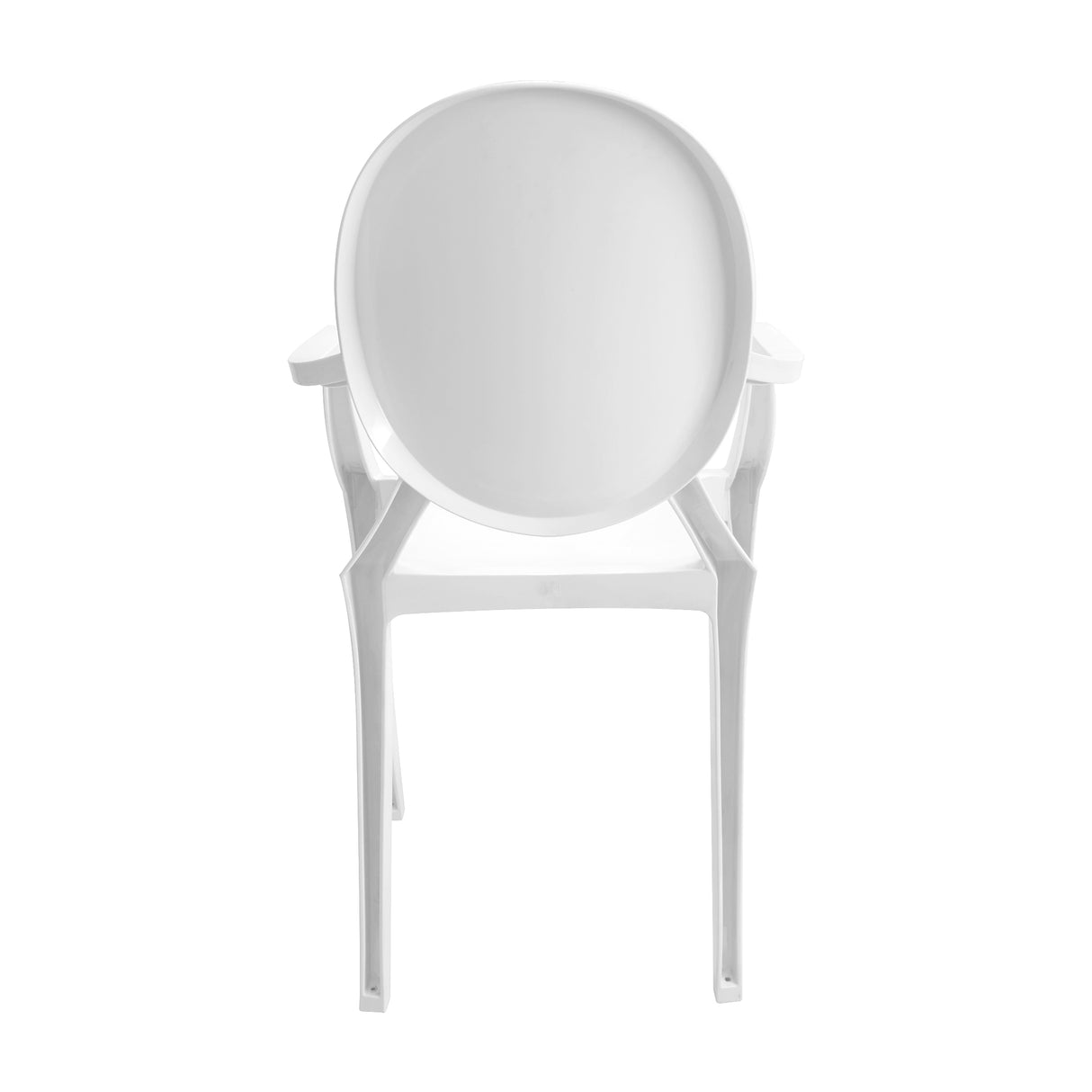 SET X 4 SILLAS EXTERIOR GHOSTE CON BRAZOS BLANCA