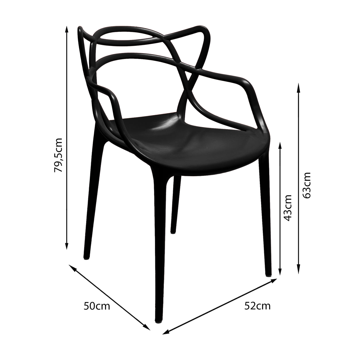 Silla Exterior Sidney Con Brazos - Grafito