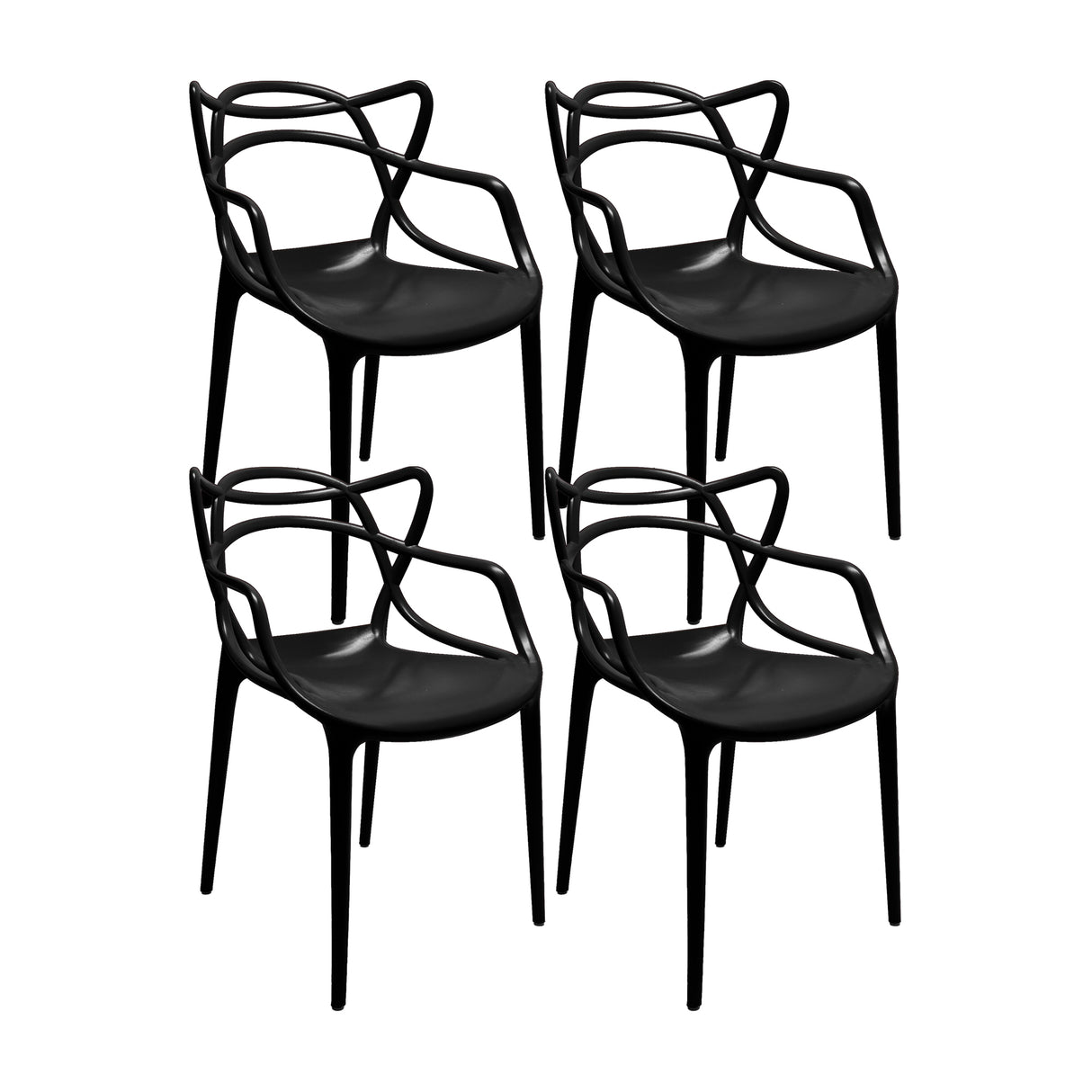 Set de 4 Sillas Exterior Sidney Con Brazos - Grafito