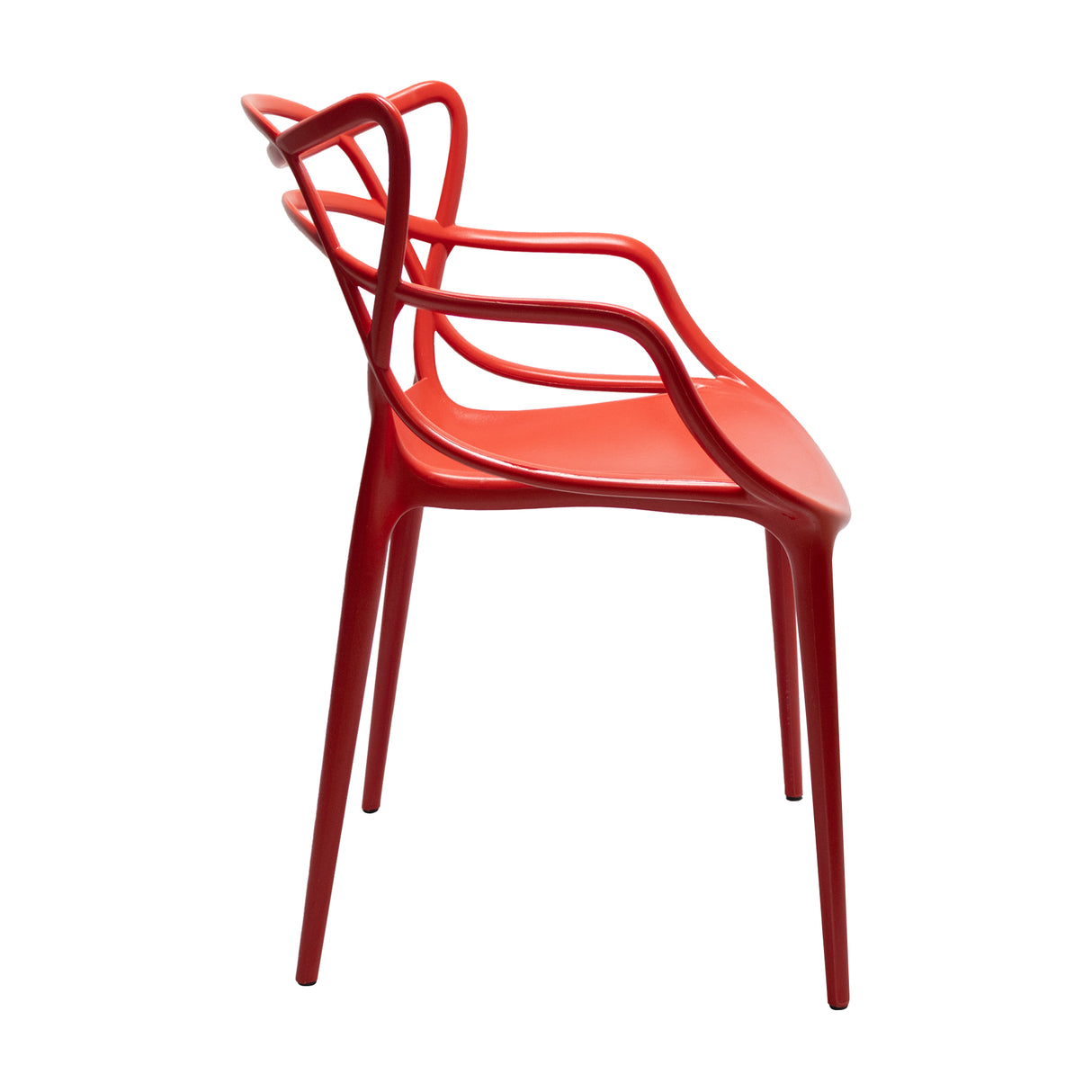 Set de 4 Sillas Exterior Sidney Con Brazos - Rojo