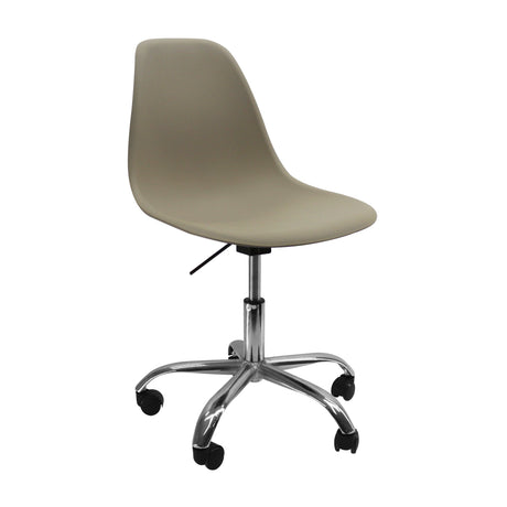 SILLA DKR CON RUEDAS TIPO EAMES BEIGE BOXBIT