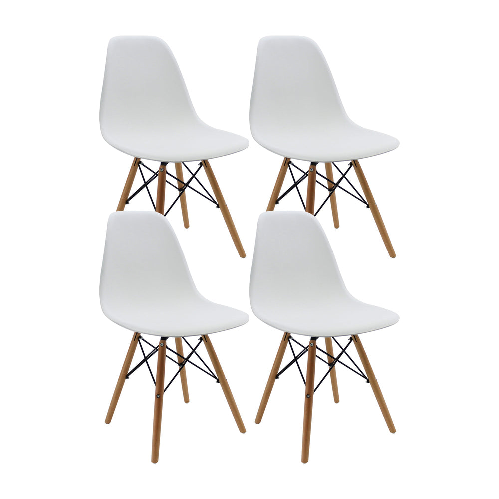SET X 4 SILLAS DKR TIPO EAMES BLANCAS BOXBIT