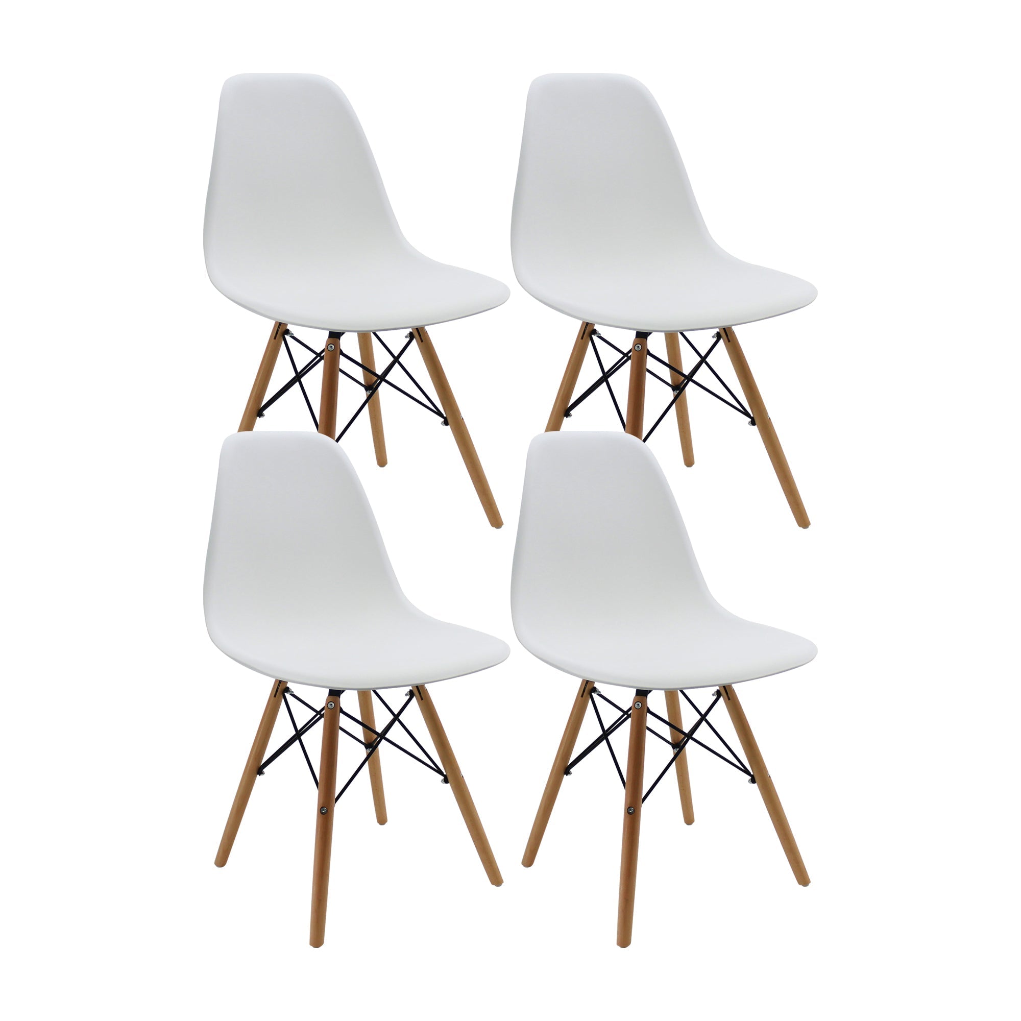 SET X 4 SILLAS DKR TIPO EAMES BLANCAS BOXBIT