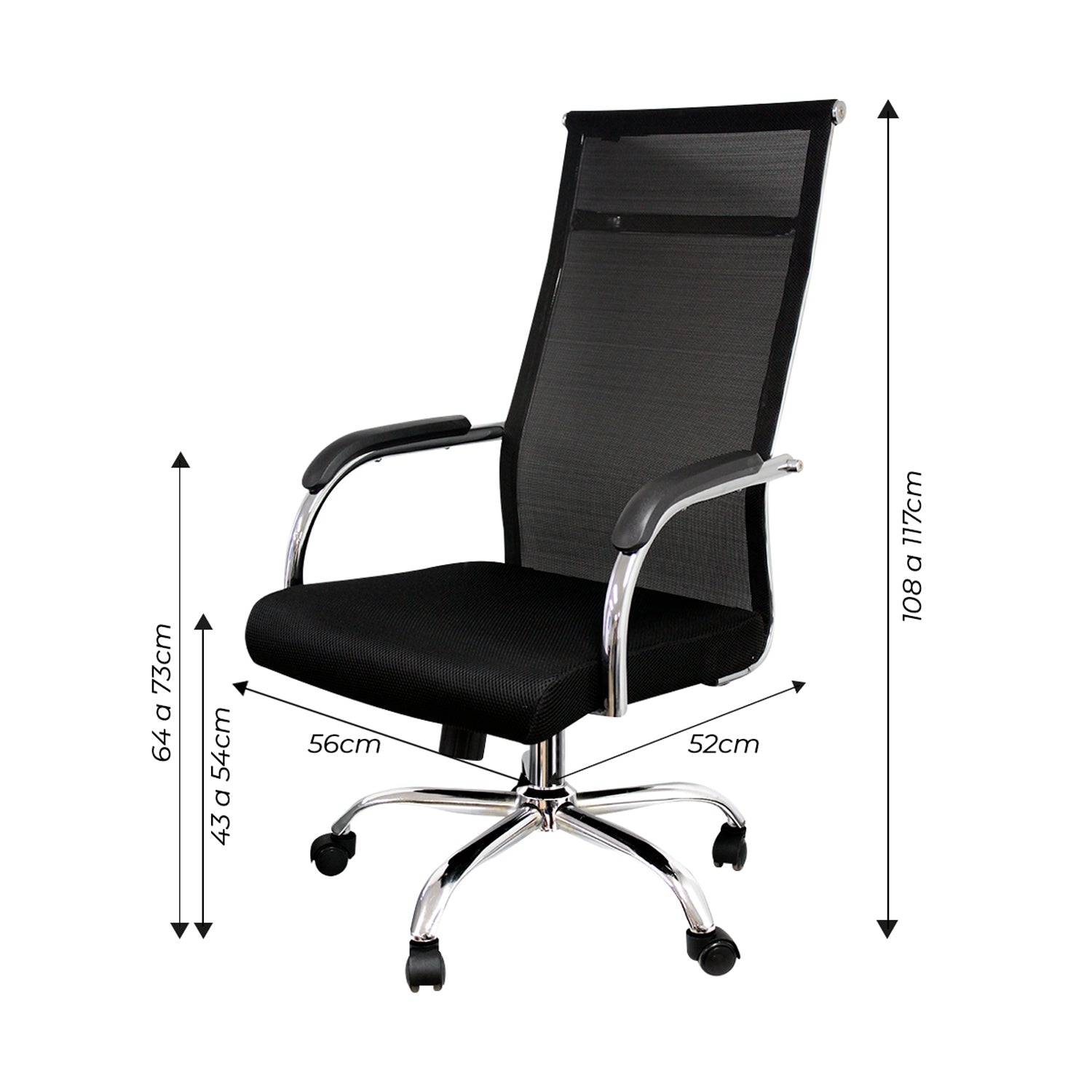 SILLA ROMA OFICINA ALTA BOXBIT