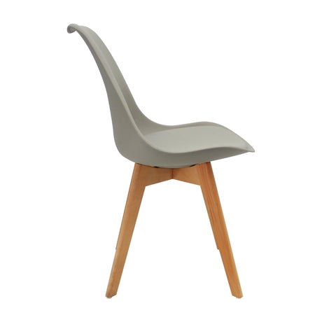 Set x4 Sillas Joly Gris vista lateral — Boxbit