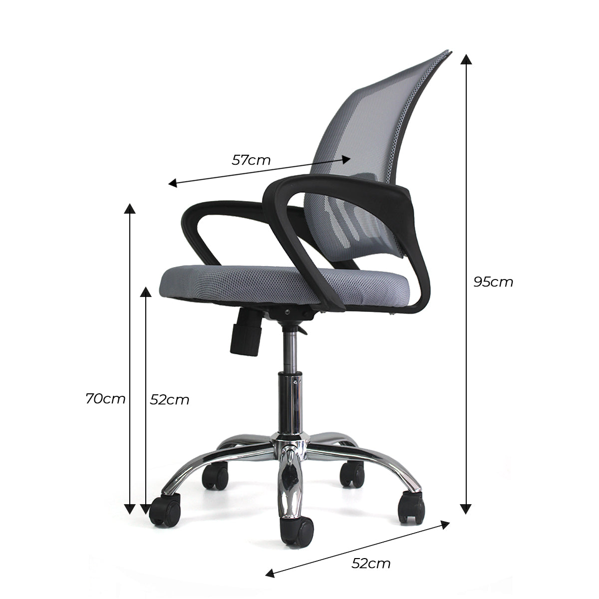 SILLA TOK GRIS OFICINA BOXBIT