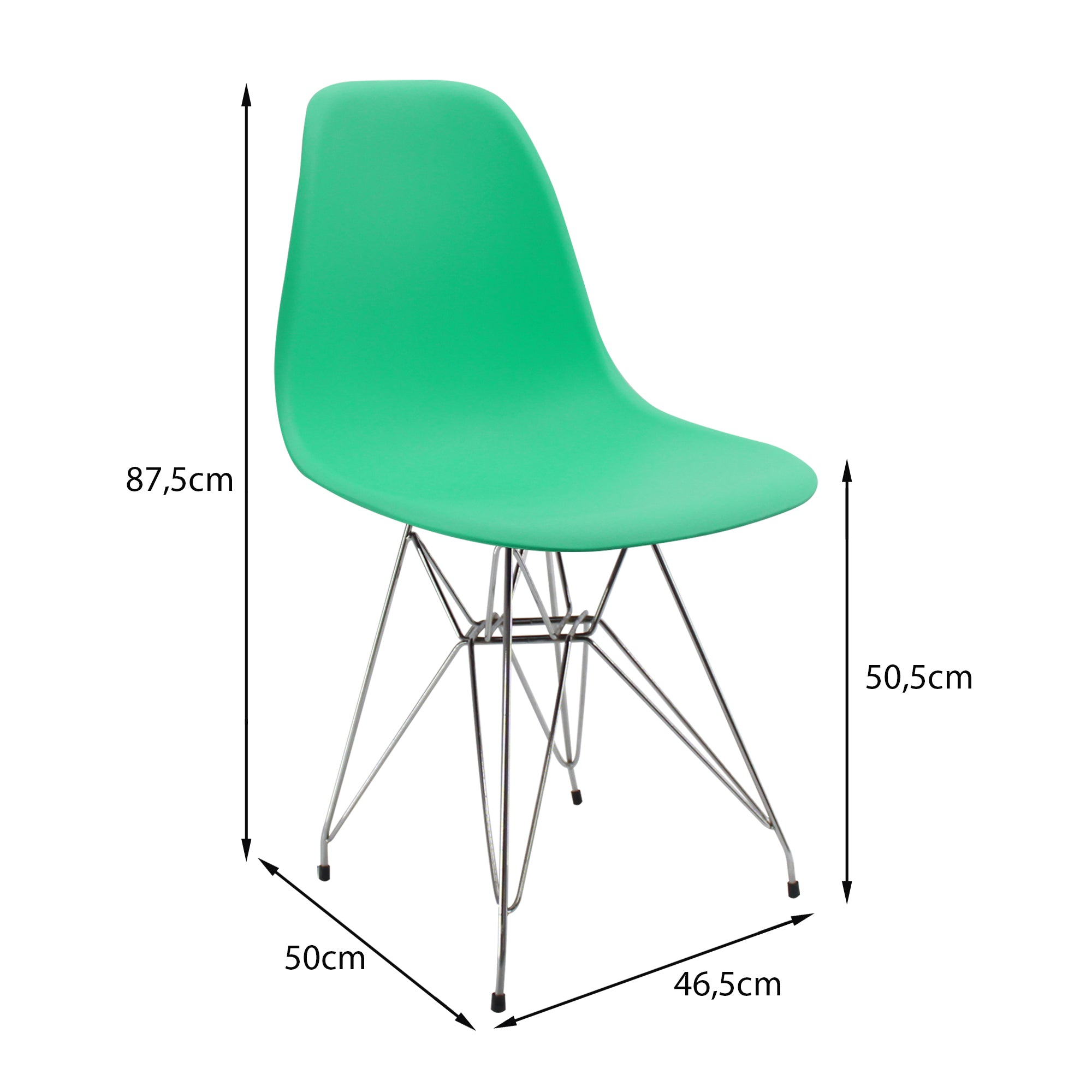 SILLA DKR METAL TIPO EAMES VERDE MENTA BOXBIT