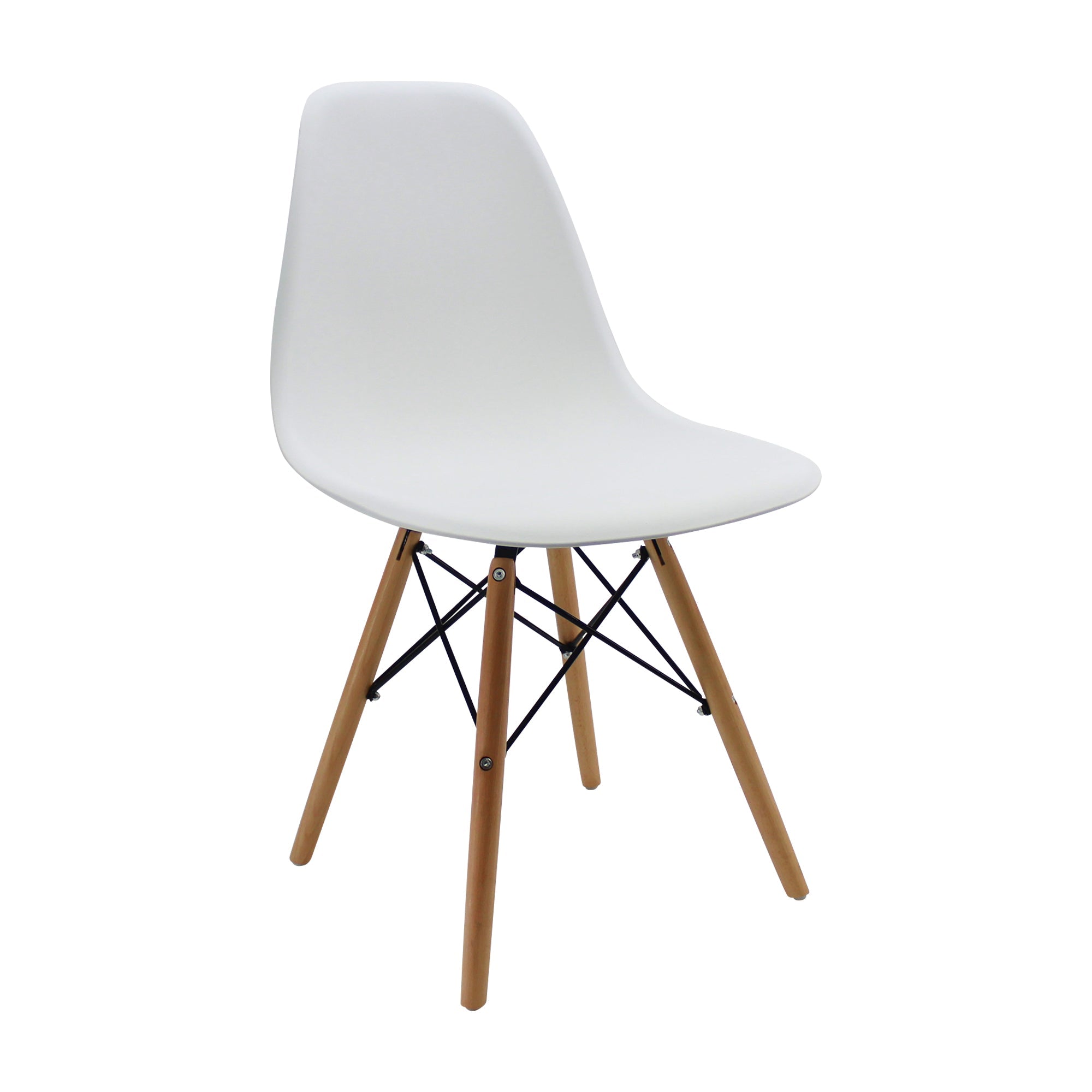 COMEDOR RECTANGULAR BRAVUS MÁS 6 SILLAS DKR TIPO EAMES BLANCAS