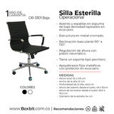SILLA ESTERILLA OFICINA ALTA NEGRA BOXBIT