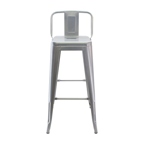 Set x 2 Butacos Bar Altos TITAN Tipo Tolix Gris BoxBit