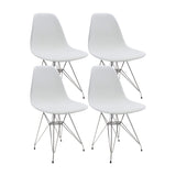 SET X 4 SILLA DKR METAL TIPO EAMES BLANCA BOXBIT