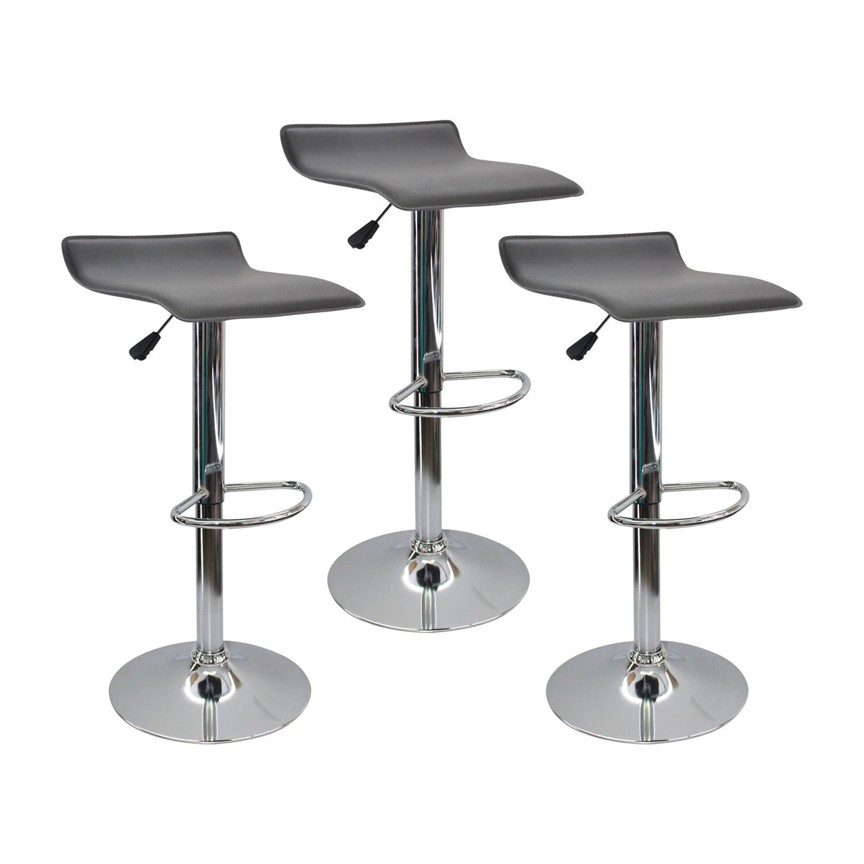 SET X 3 SILLAS WAVE BAR GRIS BOXBIT