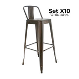 SET X 10 BUTACOS BAR ALTOS TITAN TIPO TOLIX BRONCE BOXBIT
