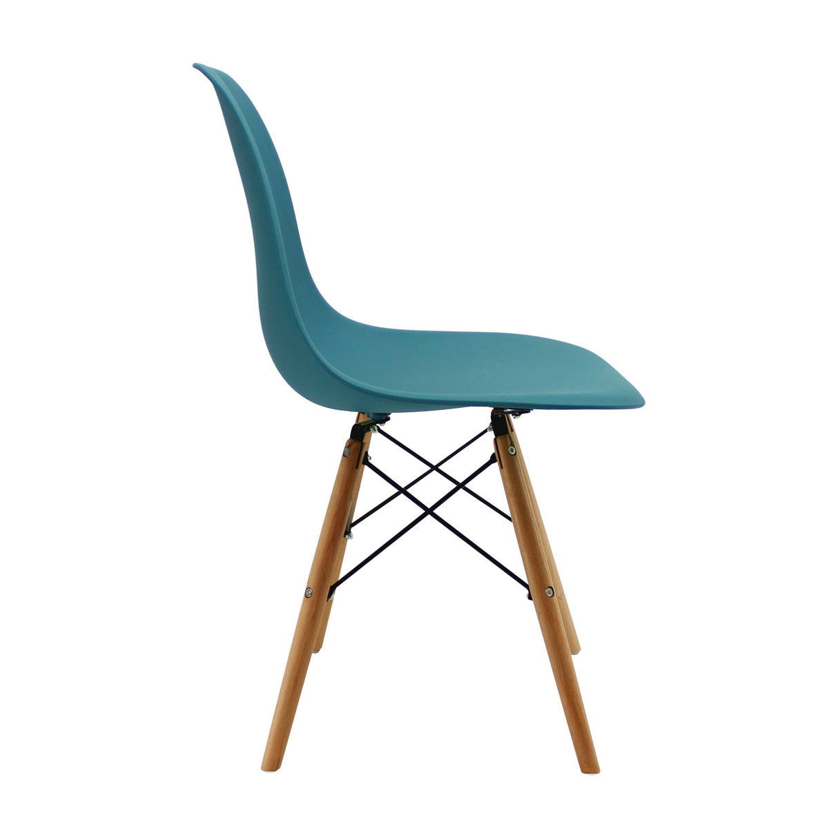 SET X 4 SILLAS DKR TIPO EAMES AZUL PETRÓLEO BOXBIT