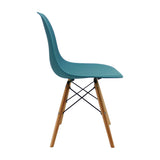 SET X 4 SILLAS DKR TIPO EAMES AZUL PETRÓLEO BOXBIT