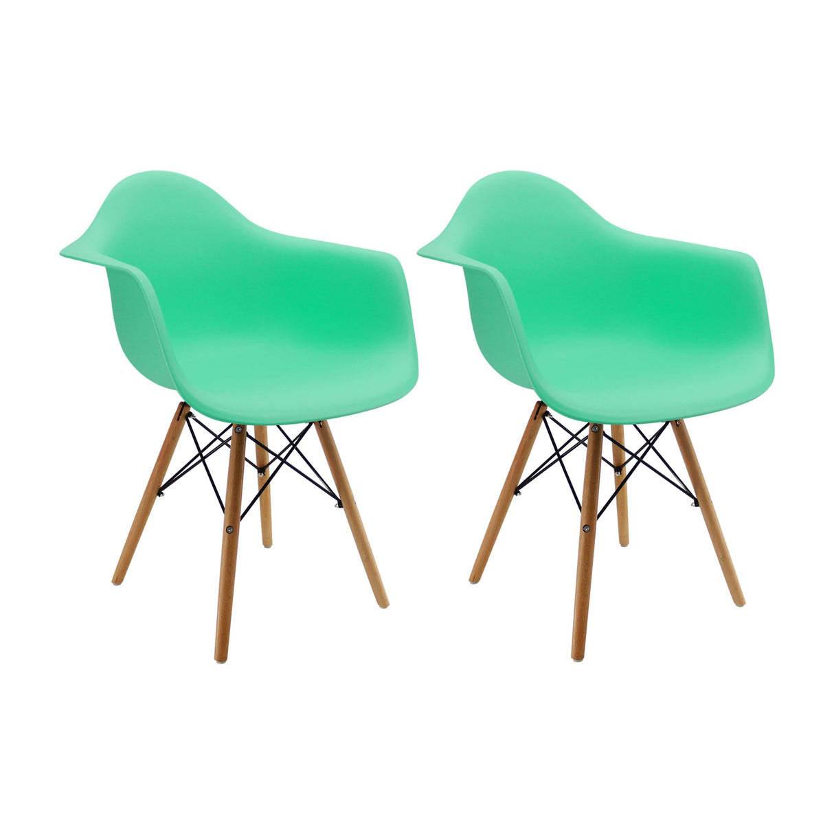 SET X 2 SILLAS DKR CON BRAZOS VERDE MENTA BOXBIT
