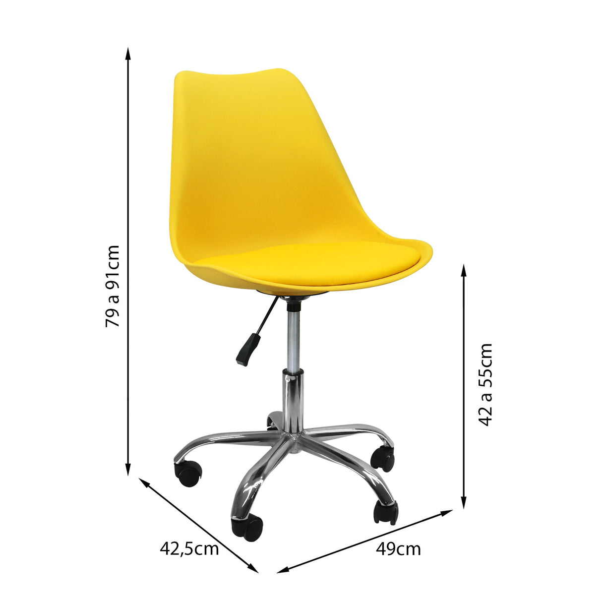 SILLA JOLY CON RUEDAS AMARILLA BOXBIT
