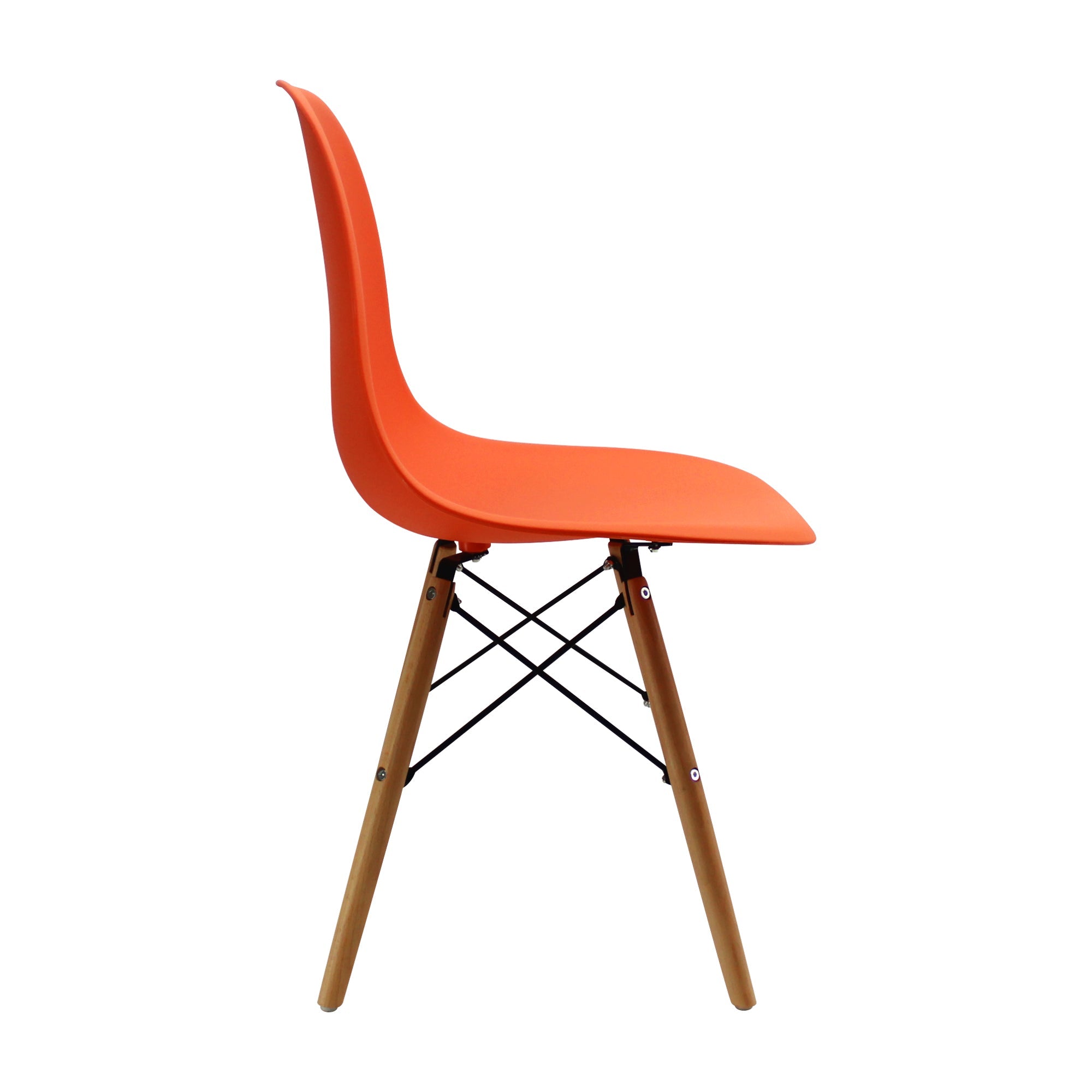 SET X 6 SILLAS DKR TIPO EAMES NARANJAS BOXBIT