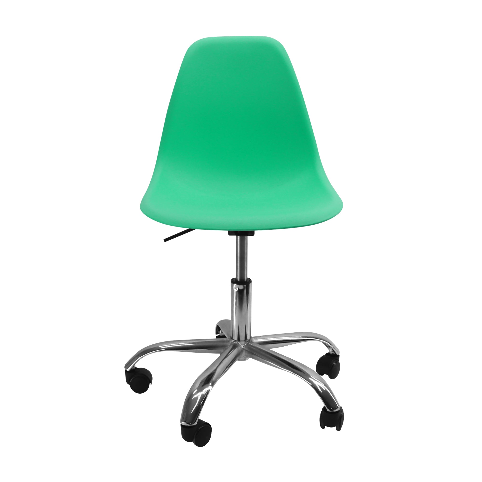 SILLA DKR CON RUEDAS TIPO EAMES VERDE MENTA BOXBIT