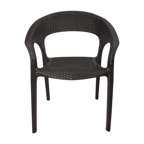 Set x4 Silla Exterior Ratan Curve Café Boxbit