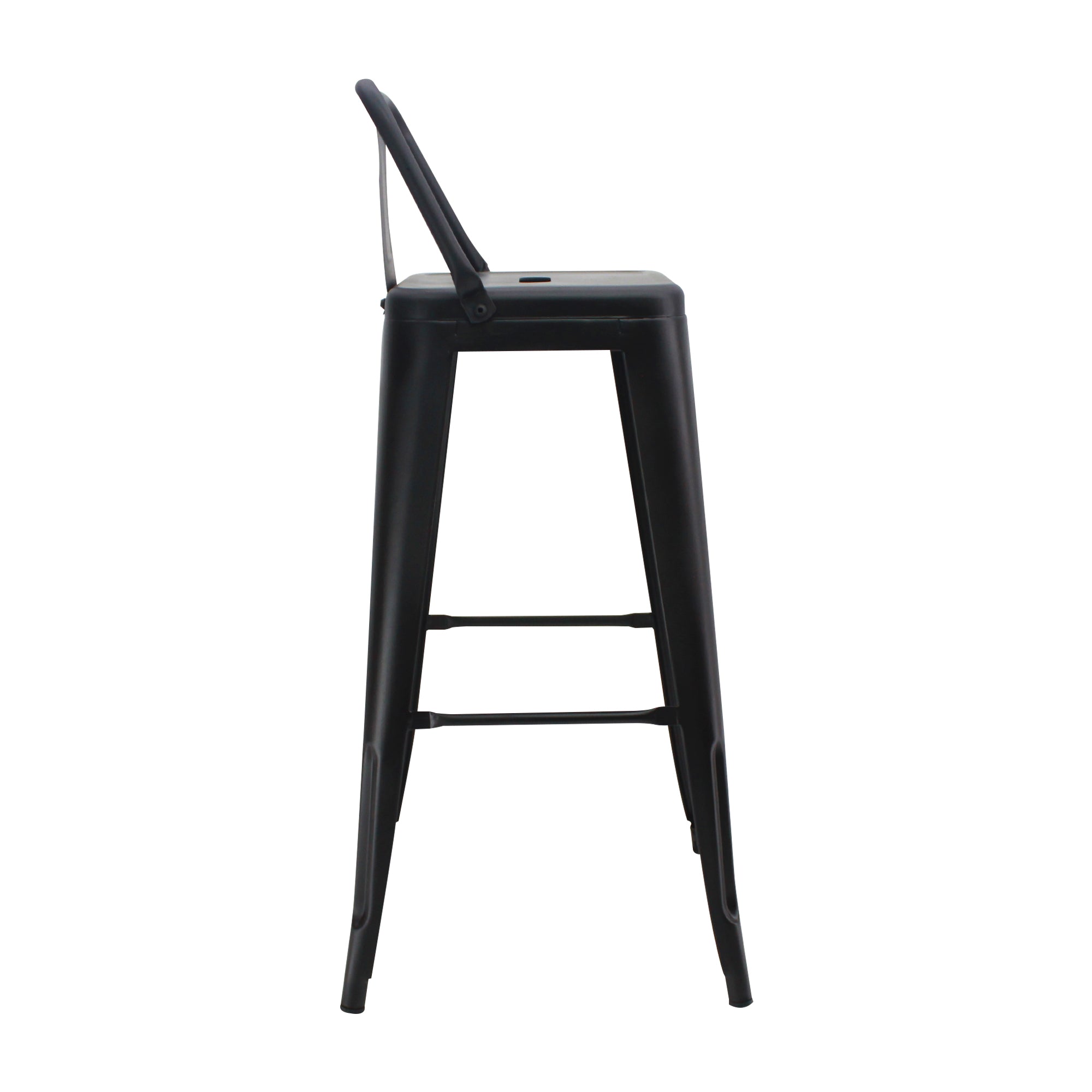 Set x 3 Butacos Bar Altos TITAN Tipo Tolix Negros BoxBit