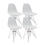 SET X 4 SILLA DKR METAL TIPO EAMES BLANCA BOXBIT