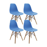 Set x 4 sillas DKR tipo Eames azul celeste Boxbit
