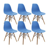 Set x 6 sillas DKR tipo Eames azul celeste Boxbit