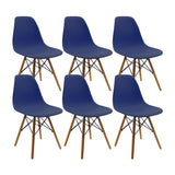 Set x 6 Sillas DKR Tipo Eames Azul Ocea BoxBit
