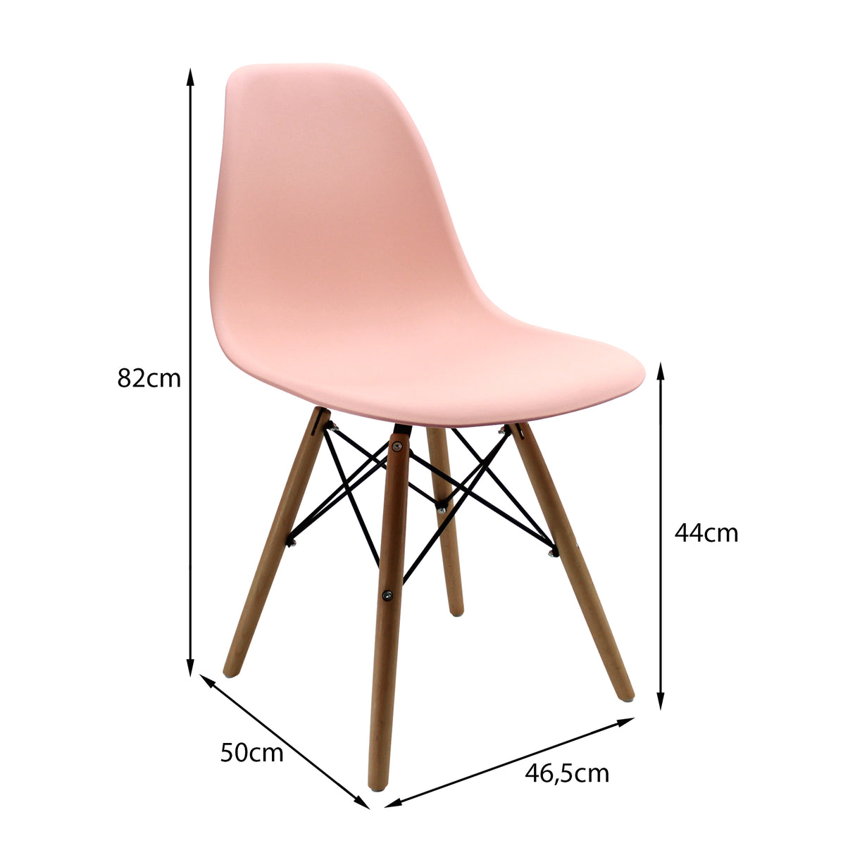 SET X 6 SILLAS DKR TIPO EAMES SALMON BOXBIT