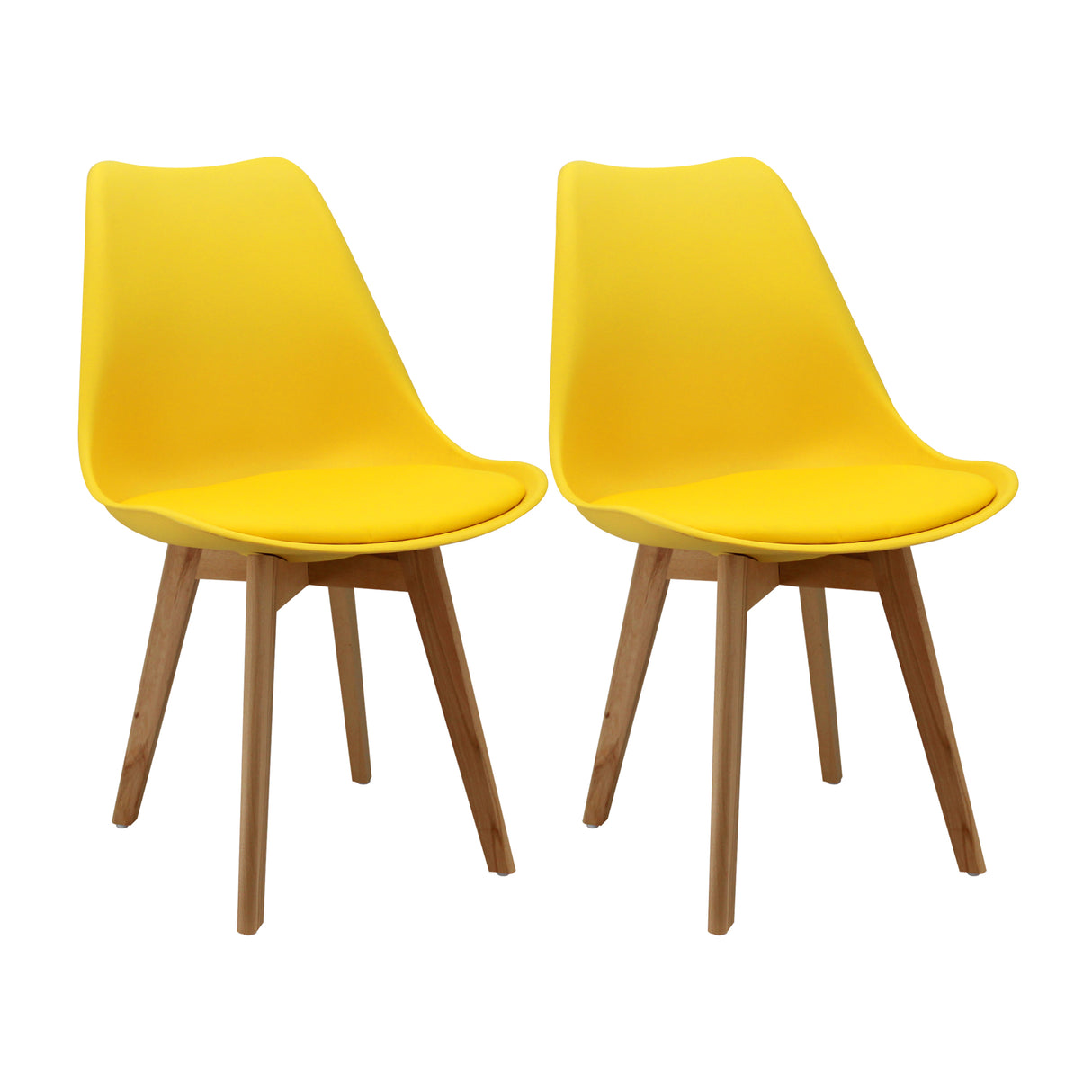 Set x 2 Sillas JOLY Amarillas BoxBit