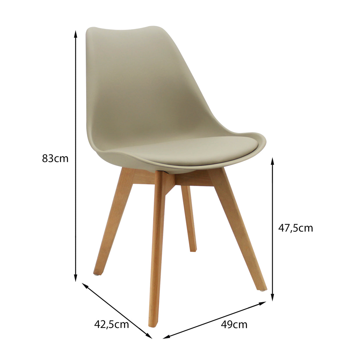 SET X 4 SILLAS JOLY BEIGE BOXBIT