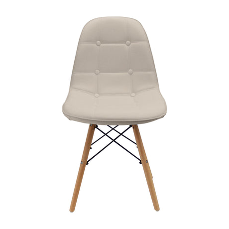 SET X 4 SILLAS DKR BOTONES BEIGE BOXBIT