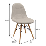 SET X 4 SILLAS DKR BOTONES BEIGE BOXBIT