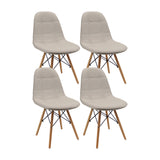 SET X 4 SILLAS DKR BOTONES BEIGE BOXBIT
