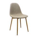 Comedor Redondo Tapa de Madera Negra más 4 sillas Charla Beige