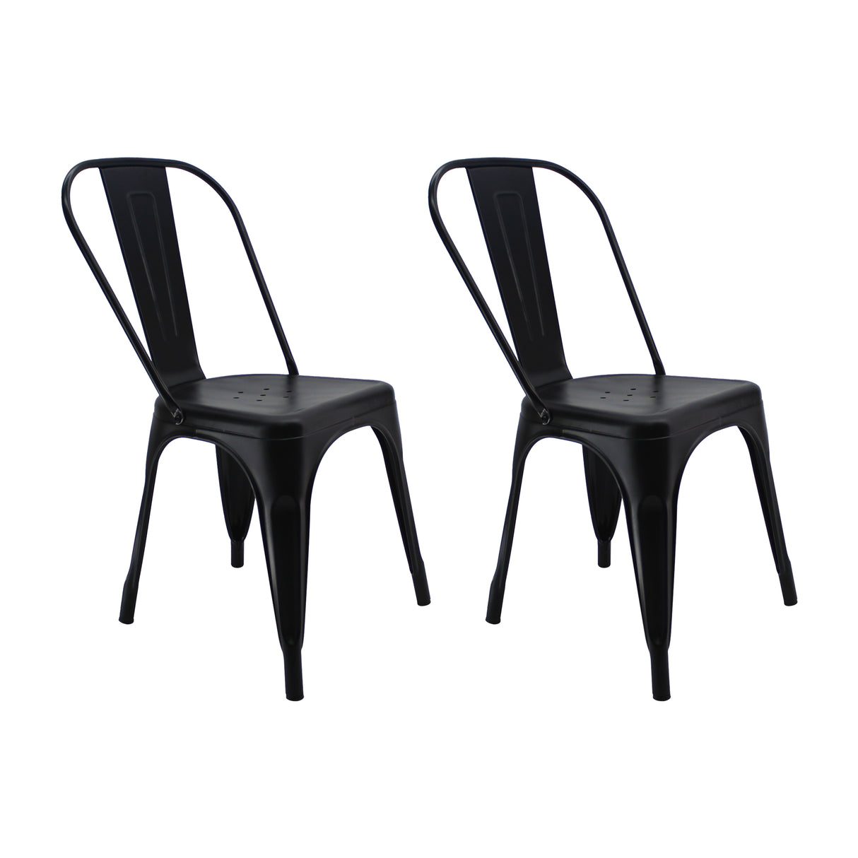 Set x 2 Sillas TITAN Tipo Tolix Negro BoxBit
