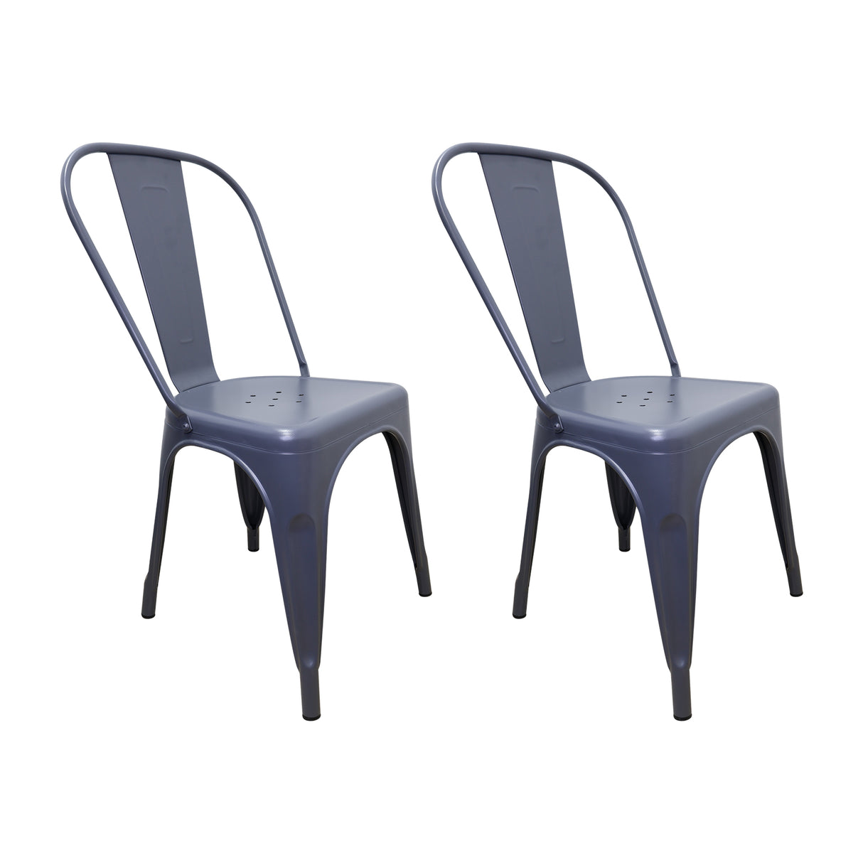 Set x 2 Sillas TITAN Tipo Tolix Gris Oscuro BoxBit