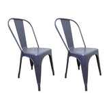 Set x 2 Sillas TITAN Tipo Tolix Gris Oscuro BoxBit