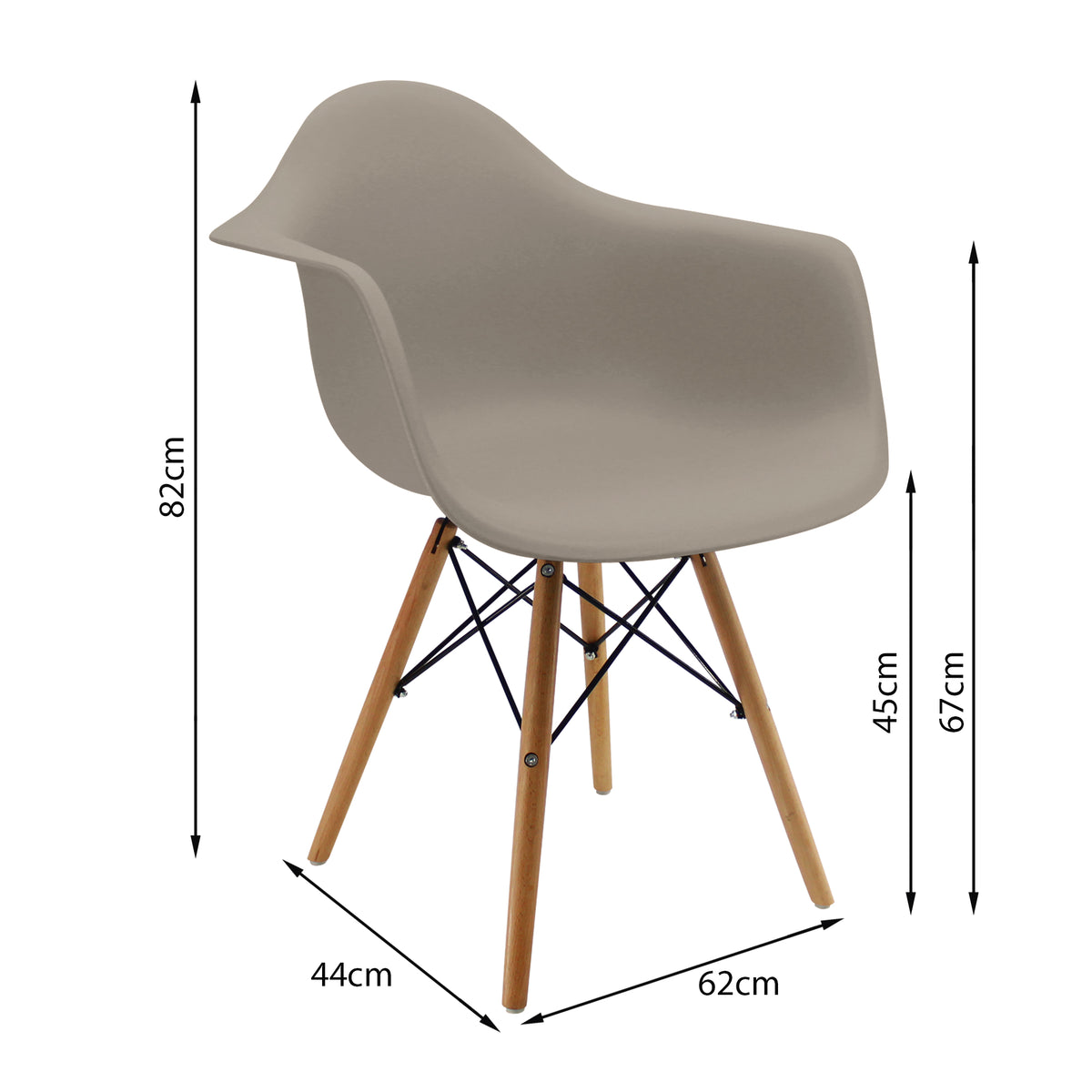 Silla DKR con Brazos BeigeBOXBIT
