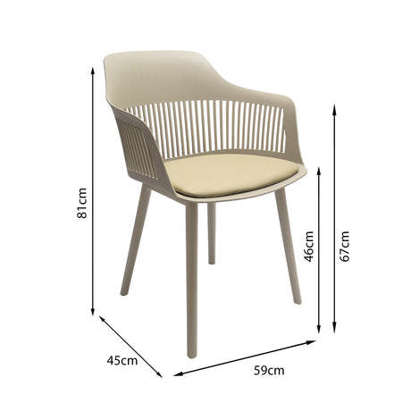 Set x4 Sillas Mena Beige Boxbit