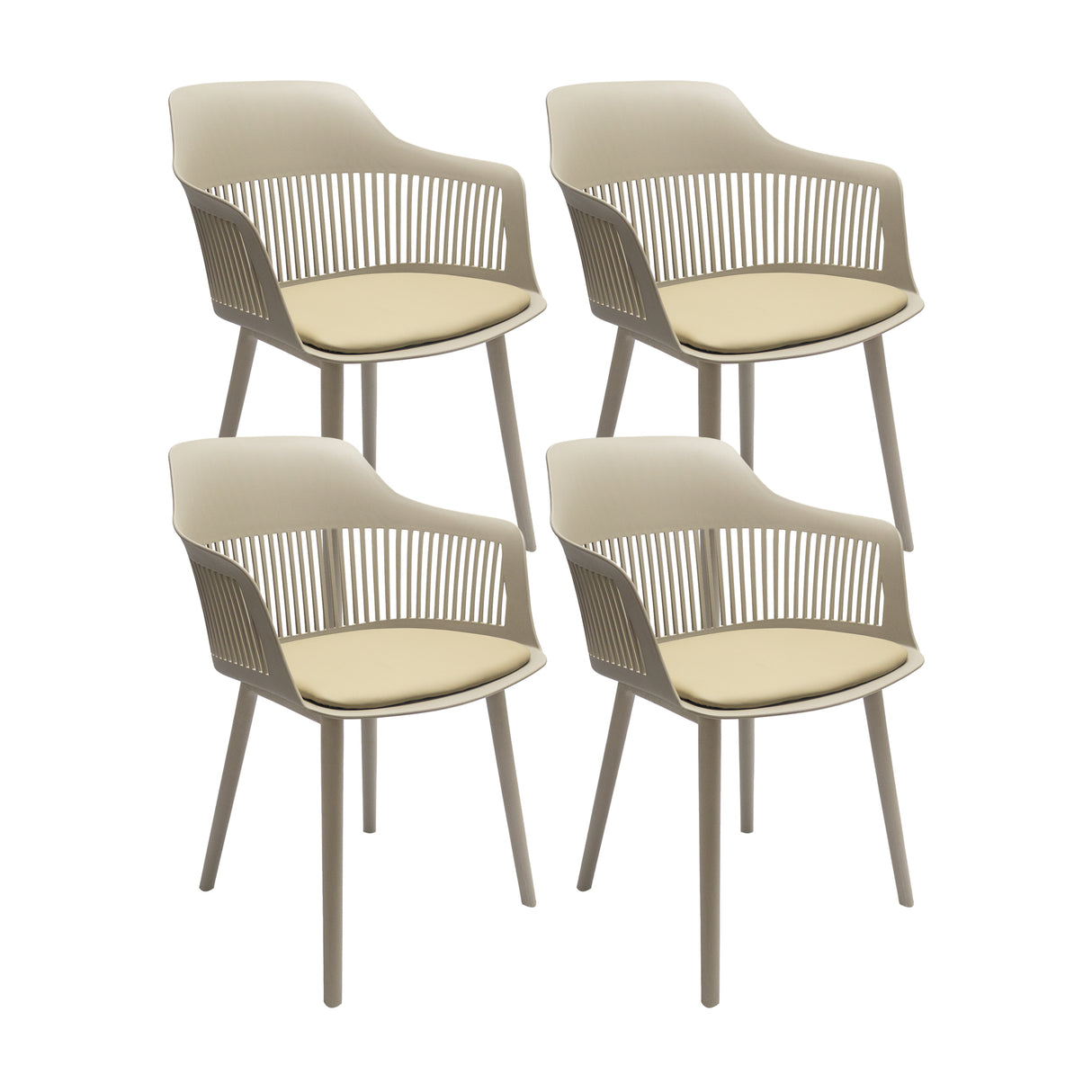 SET X 4 SILLAS MENA BEIGE BOXBIT