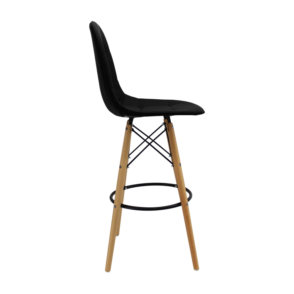 SILLA DKR BOTONES BAR TIPO EAMES NEGRO BOXBIT