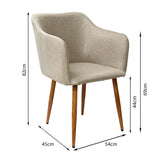 Silla Charla BM con Brazos Beige