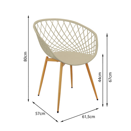 Set x 4 Sillas Loa Beige