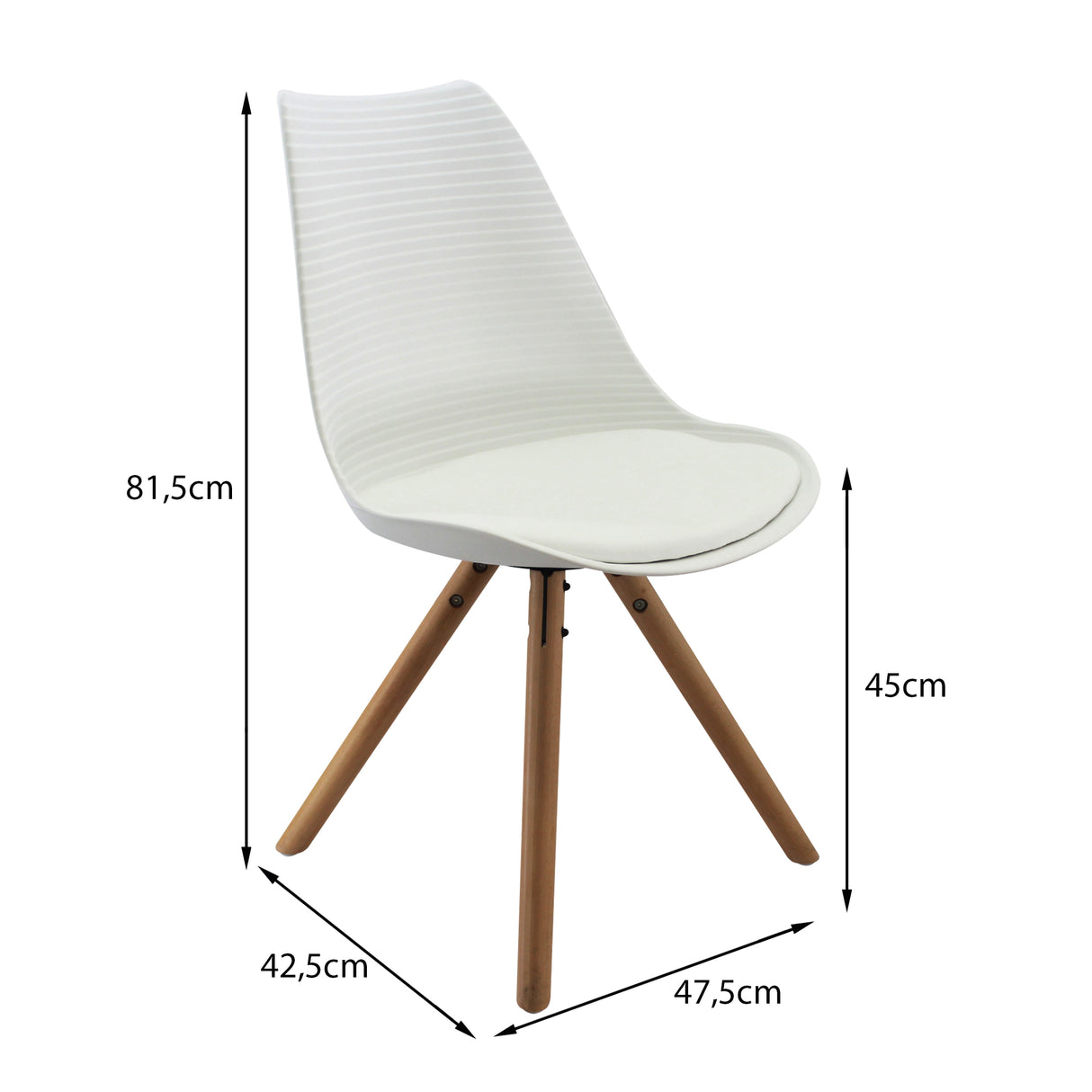 SET X 4 SILLAS ATLAS BLANCA BOXBIT