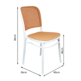 COMEDOR RECTANGULAR BRAVUS MÁS 6 SILLAS AMIS BLANCAS