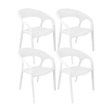 SET X 4 SILLA EXTERIOR RATAN CURVE BLANCO BOXBIT